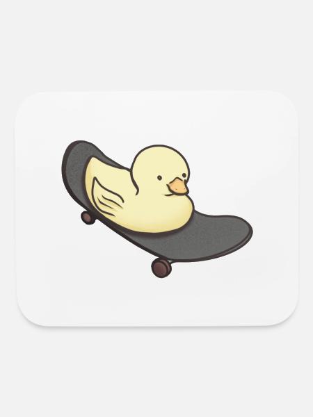 Skateboarding Ducky Vibes - Mouse pad Horizontal - white - Front