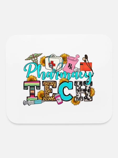 Pharmacy Tech Because Pharmacists need heroes - Mouse pad Horizontal - white - Front