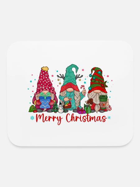 Merry Gnome Christmas - Mouse pad Horizontal - white