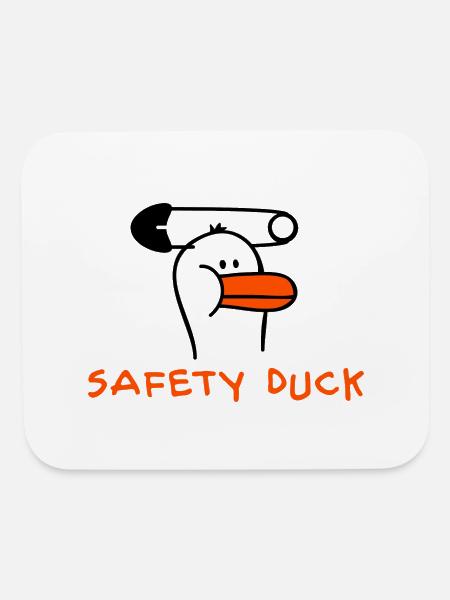 Safety Duck - Mouse pad Horizontal - white - Front