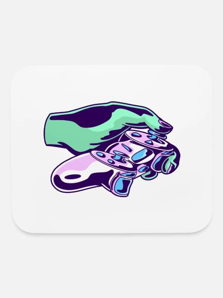 Hand With Joystick - Mouse pad Horizontal - white - Front