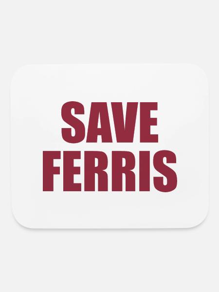 Save Ferris - Mouse pad Horizontal - white - Front
