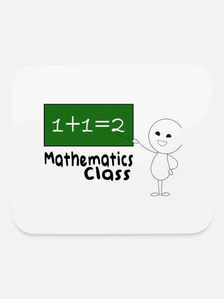 Mathematics class - Mouse pad Horizontal - white