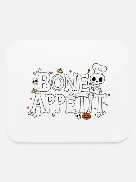 Bone Appetit - Mouse pad Horizontal - white - Front