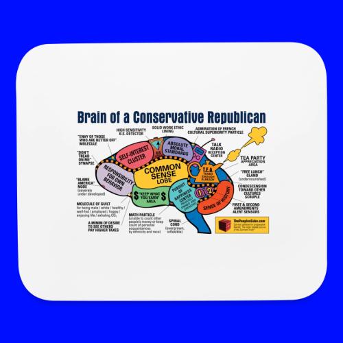 Brain of a Conservative Republican - Mouse pad Horizontal