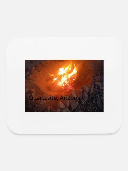 Lit Campfire in Quartzsite - Mouse pad Horizontal - white - Front