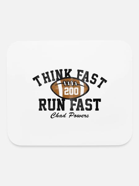 Think Fast Run Fast - Mouse pad Horizontal - white - Front