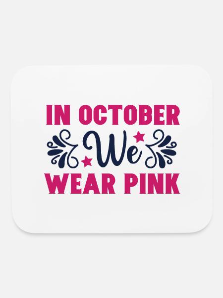 October Pink - Mouse pad Horizontal - white - Front