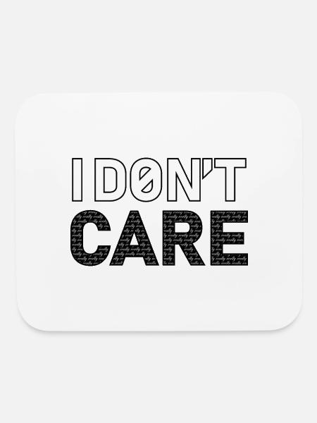 I don't really care - Mouse pad Horizontal - white