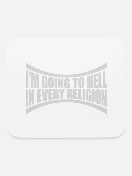 im going to hell - Mouse pad Horizontal - white - Front