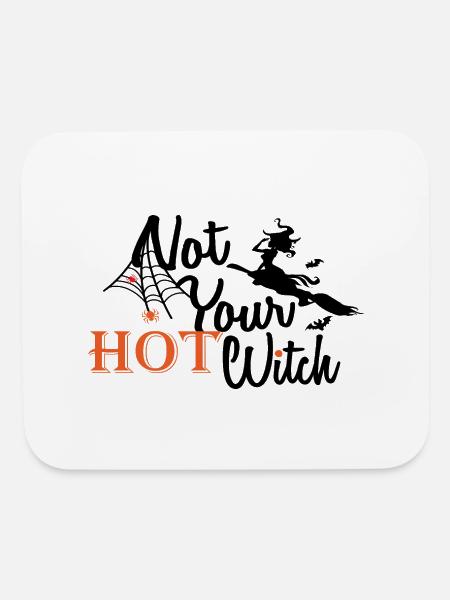 NOT YOUR HOT WITCH - Mouse pad Horizontal - white