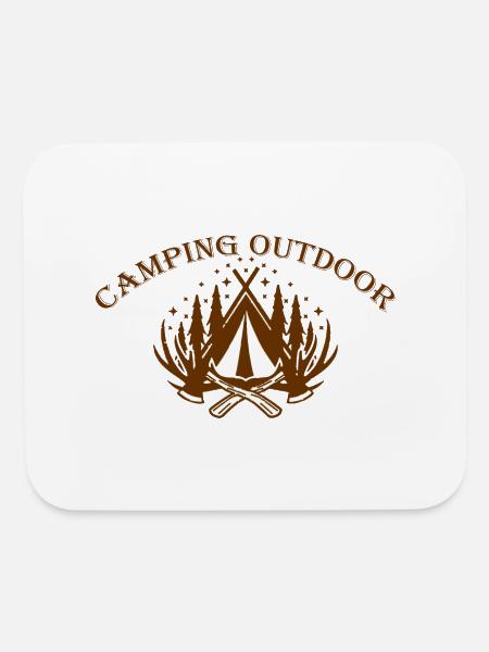Camping Outdoor 2 - Mouse pad Horizontal - white - Front