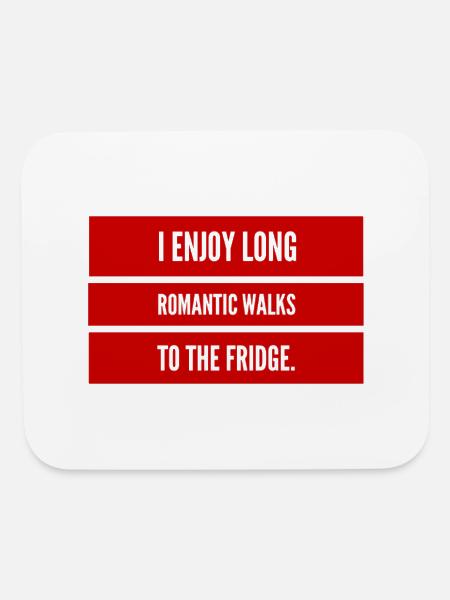 Romantic walks to the fridge - Mouse pad Horizontal - white - Front
