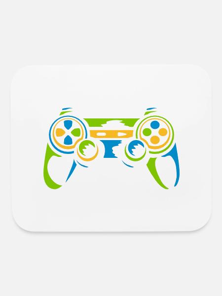 Colorful Controller Retro Console - Mouse pad Horizontal - white - Front