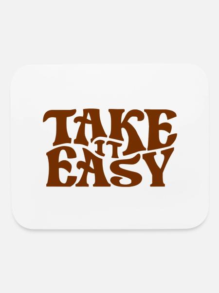Take it Easy,retro,vintage - Mouse pad Horizontal - white - Front