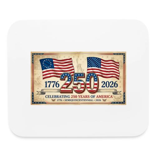 USA 250th Anniversary Flags Emblem - Mouse pad Horizontal