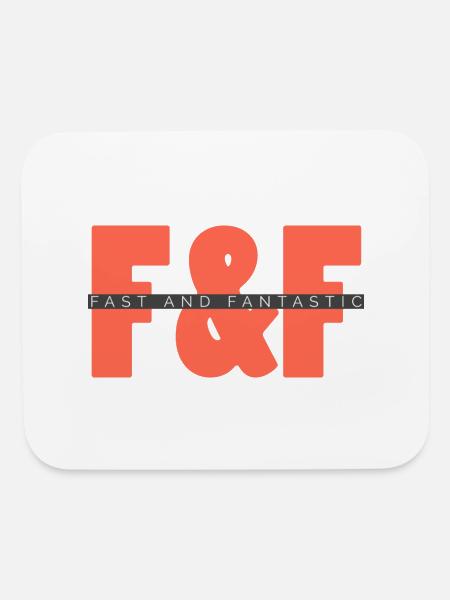 fast and fantastic - Mouse pad Horizontal - white - Front