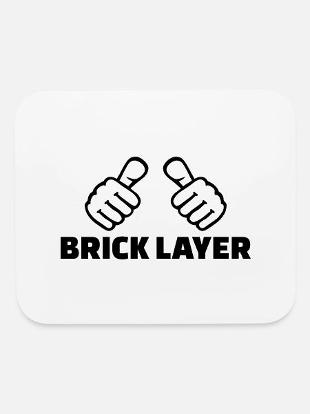 Brick layer - Mouse pad Horizontal - white - Front