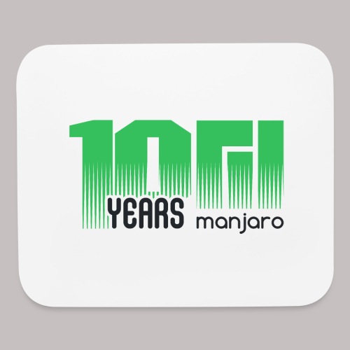 10 years Manjaro black - Mouse pad Horizontal