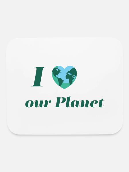 i love our planet - Mouse pad Horizontal - white - Front