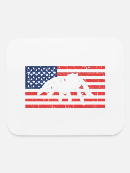 American Tarantula Entomologist Gift - Mouse pad Horizontal - white - Front