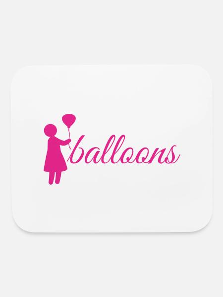 girls carry balloons - Mouse pad Horizontal - white - Front