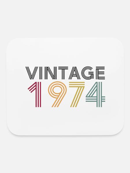 Vintage 1974 - Mouse pad Horizontal - white