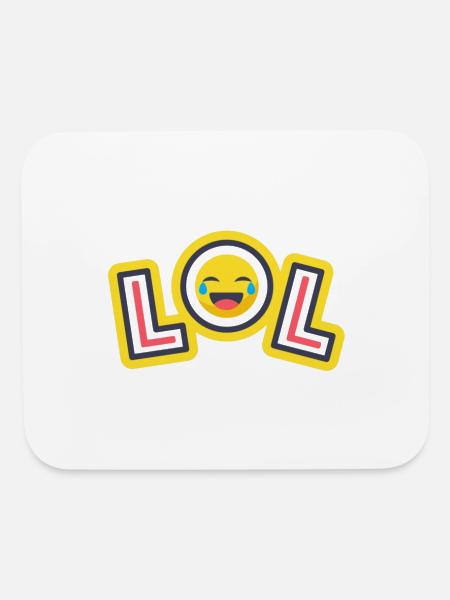 Laugh, layer, lol - Mouse pad Horizontal - white - Front