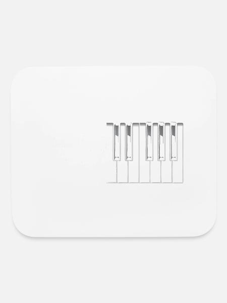 Piano Piano Heartbeat Line EKG Pianist Piano - Mouse pad Horizontal - white - Front