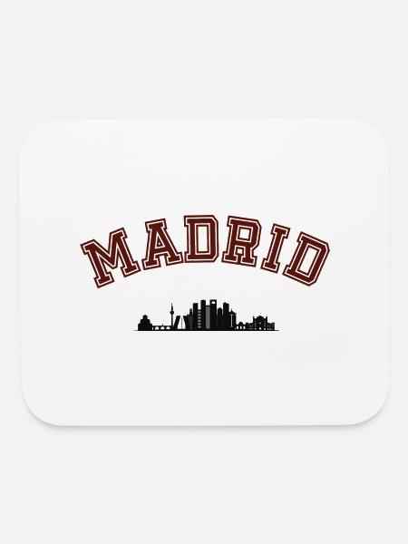 Madrid Skyline - Mouse pad Horizontal - white