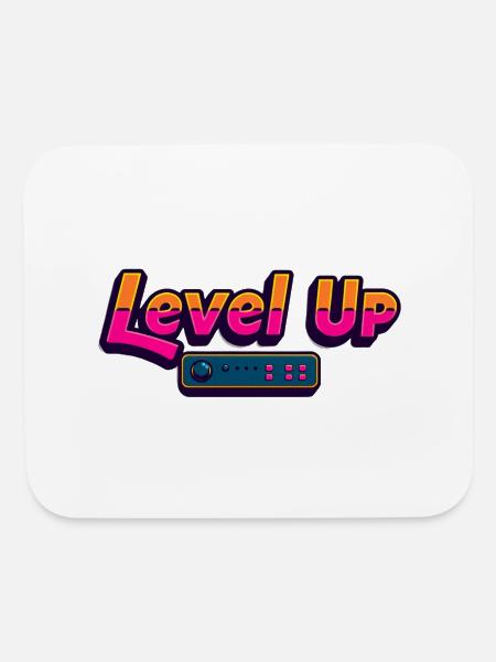 Level Up - Mouse pad Horizontal - white - Front