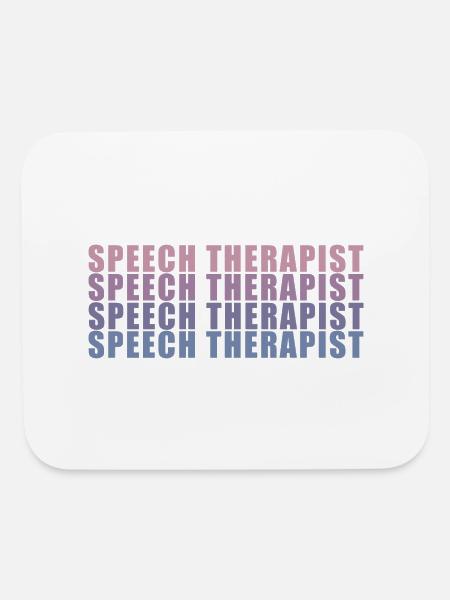 Speech Therapist Multi - Mouse pad Horizontal - white