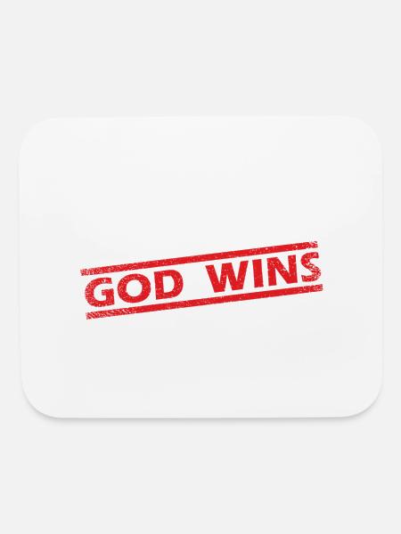 God Wins - Mouse pad Horizontal - white - Front