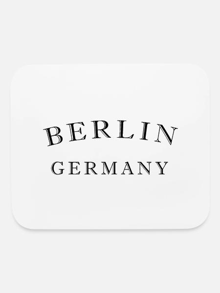 Berlin Germany design - Mouse pad Horizontal - white - Front