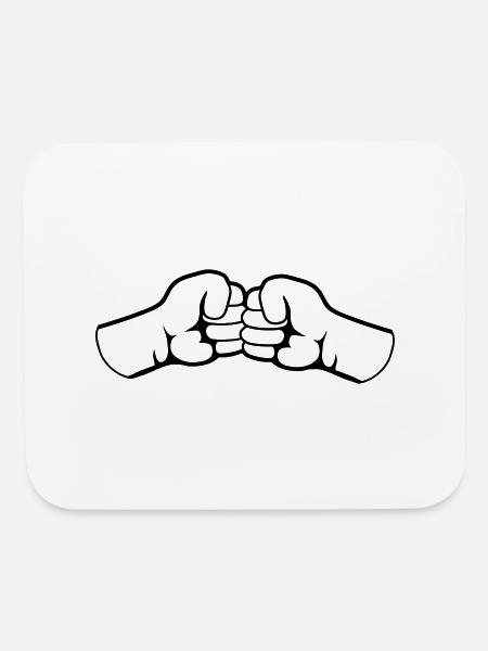 Team Bro Fist - Mouse pad Horizontal - white - Front