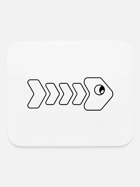 separate fish bones - Mouse pad Horizontal - white - Front