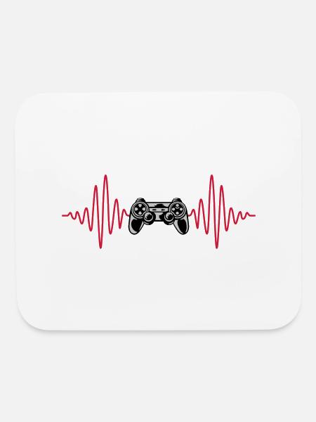 pulse console retro controller - Mouse pad Horizontal - white - Front
