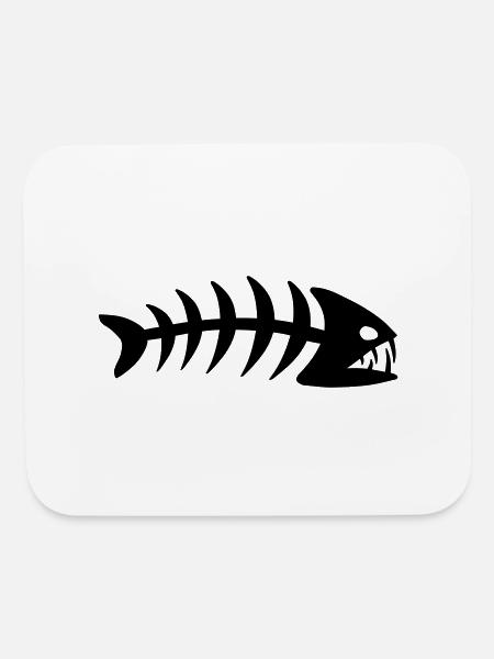 Fish Bone - Mouse pad Horizontal - white - Front