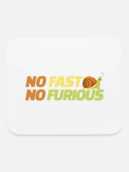 No Fast No Furious - Mouse pad Horizontal - white - Front