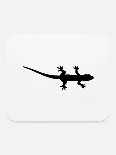 lizard silhouette - Mouse pad Horizontal - white - Front