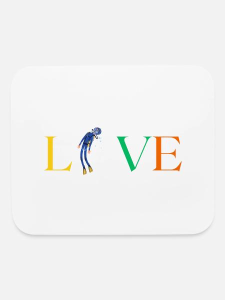 Love Scuba Diving - Mouse pad Horizontal - white - Front