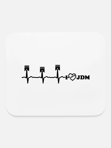 JDM Heartbeat - Mouse pad Horizontal - white - Front