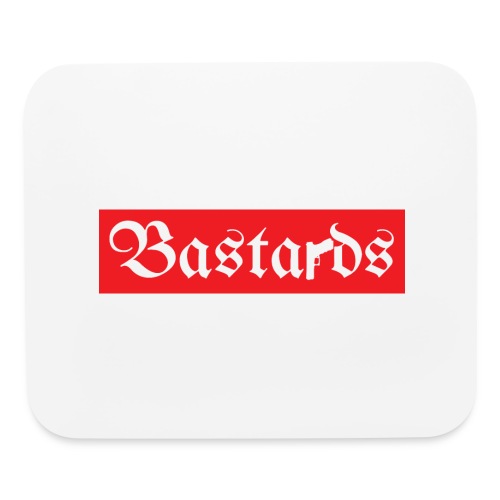 Bastards Gothic Letters Gun (Red Box Logo) - Mouse pad Horizontal