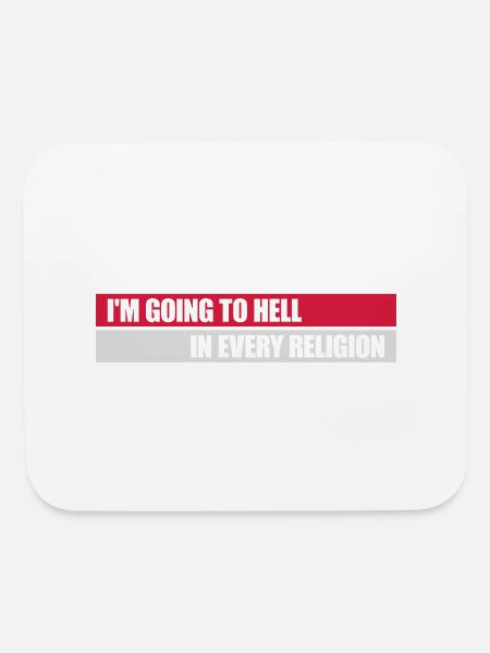 im going to hell - Mouse pad Horizontal - white - Front