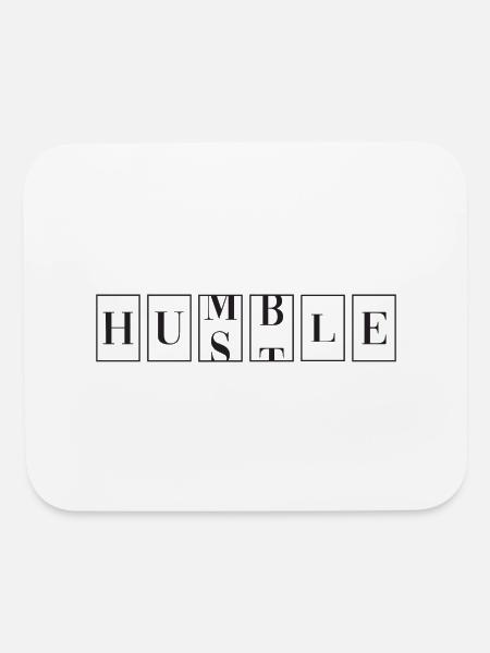 Hustle, Humble. - Mouse pad Horizontal - white - Front