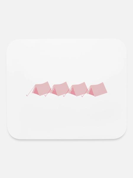 Camp as a row of tents - Mouse pad Horizontal - white