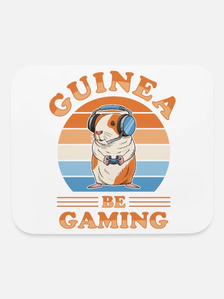 Guinea Pig Video Game Player Console Gamer Gaming - Mouse pad Horizontal - white - Front