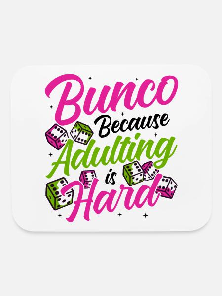 Bunco Night Flamingo Bunco Group Bunco Player - Mouse pad Horizontal - white - Front