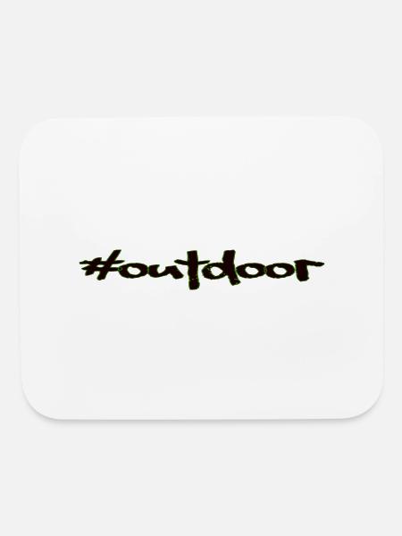 the OUTDOOR Hashtags - Mouse pad Horizontal - white - Front