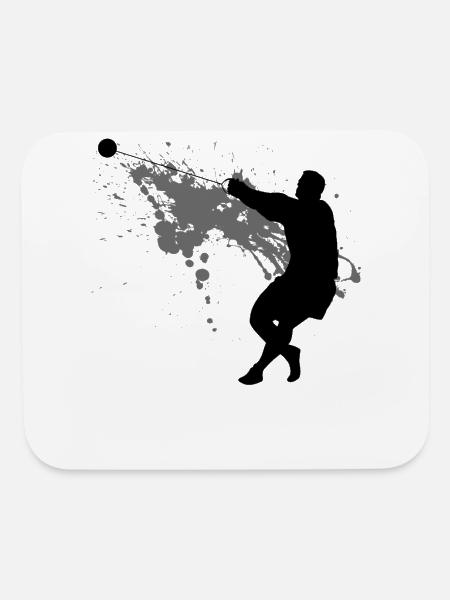 Hammer Throw Hammer Thrower Heavy Athletics Gift - Mouse pad Horizontal - white - Front